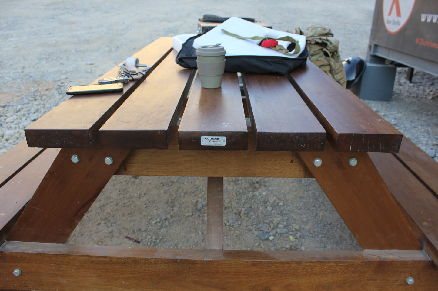 Picnic Table with Bench in High quality Meranti Wood